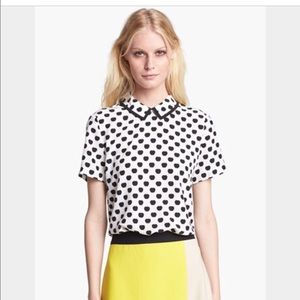 Kate Spade apple silk blouse size 4